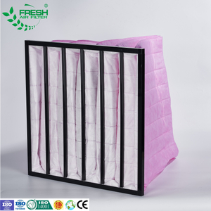 FRS-DS6P-P-F8-E1 85% दक्षता F8 नॉनवुवेन फैब्रिक एयर पॉकेट फ़िल्टर
